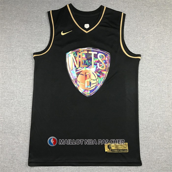 Maillot Golden Edition Brooklyn Nets Kevin Durant NO 7 2021-22 Noir